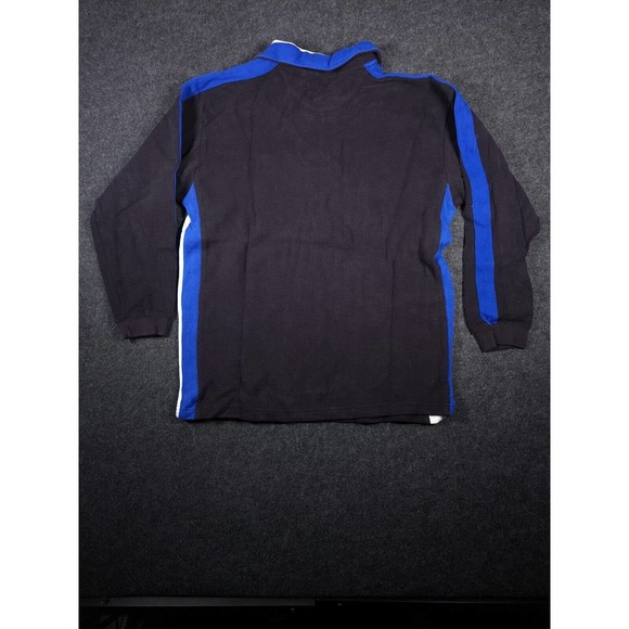 John Ashford Shirt Mens Medium 1/4 Zip Black Long Sleeve Pullover Turtleneck Y2K - Picture 9 of 12